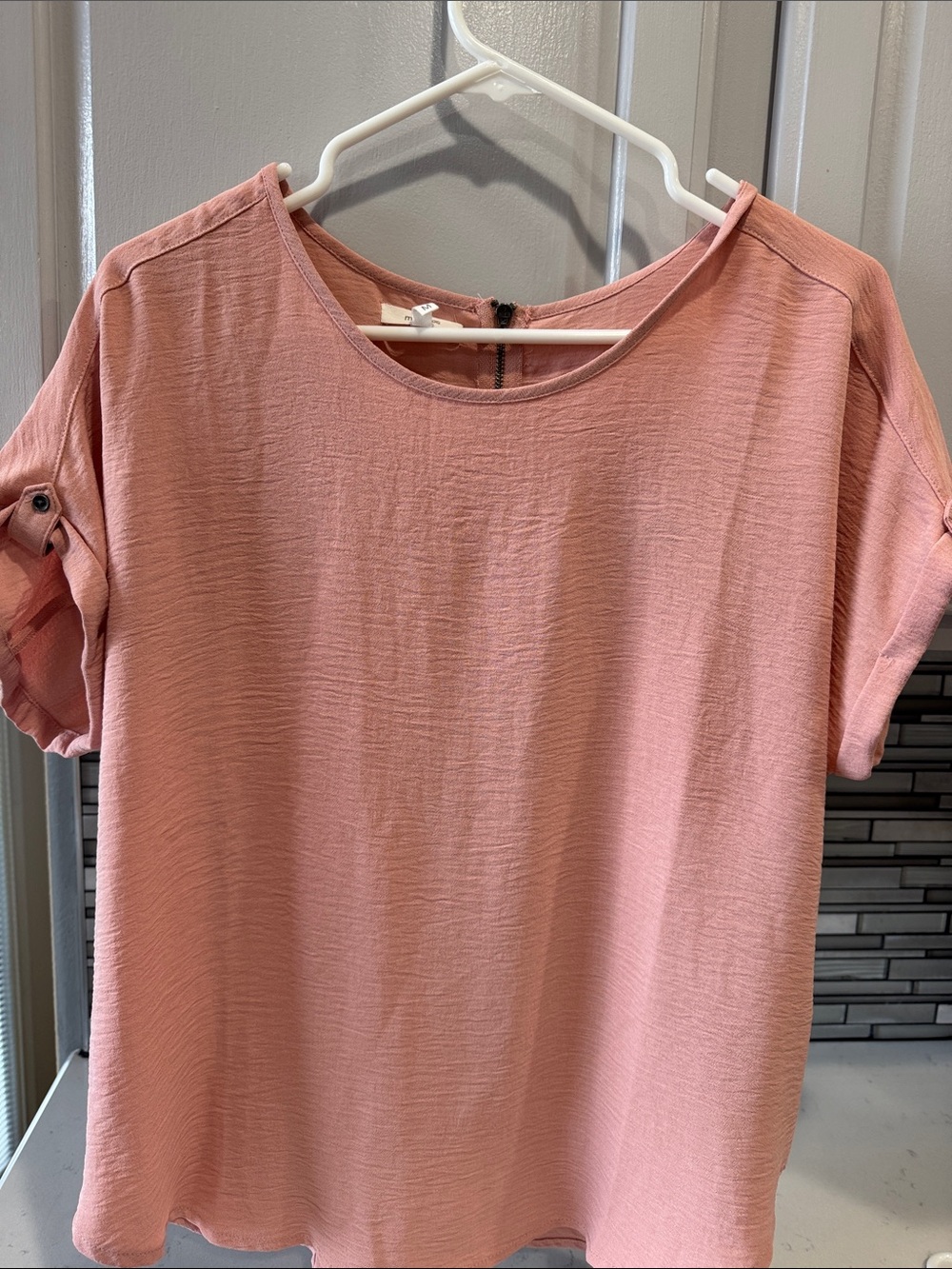 Maurices peach Short Sleeve Blouse